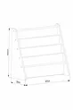 Bibliothèque en tissu Montessori pour maternelle, école, chambre d'enfant, en bois, lavable, gris