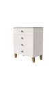 Commode Vento 4 tiroirs avec panier - Blanc