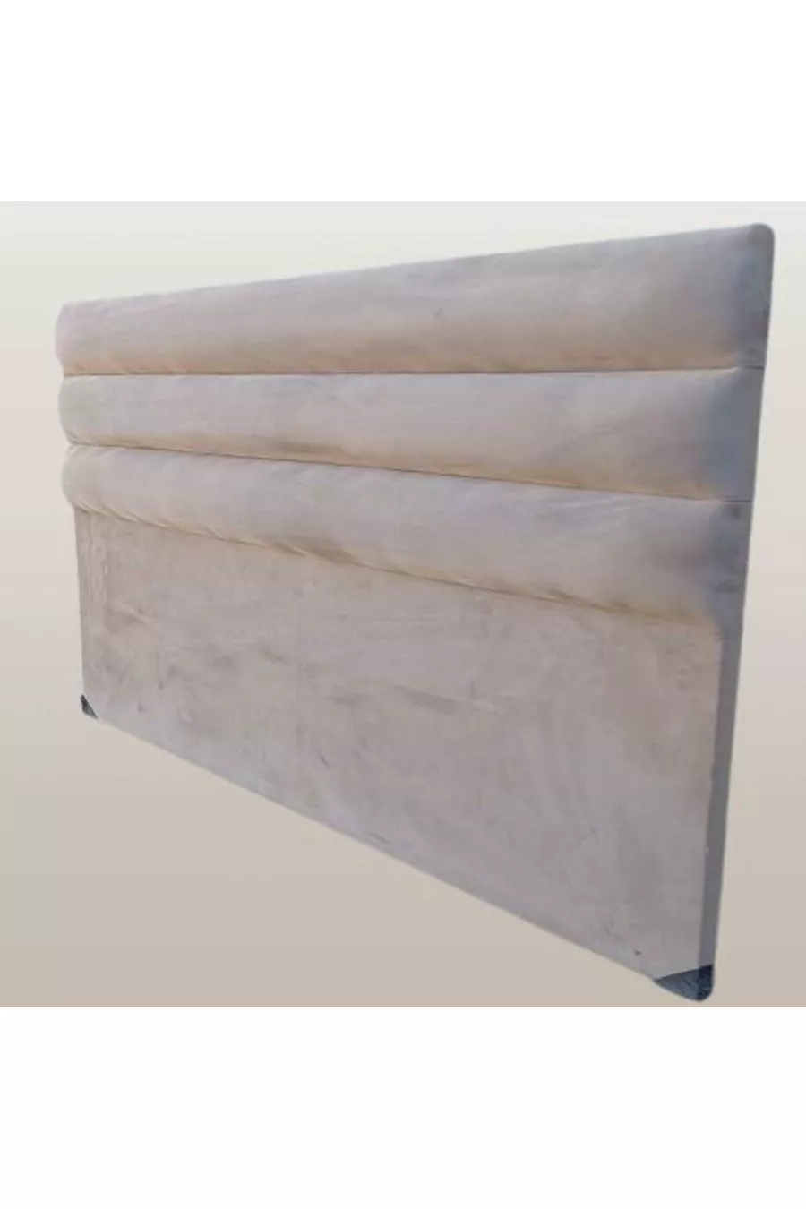Titre DK Double Taille 'Lit Horizontal Tranché Tissu Crème en Poil de Poulain Fait Main