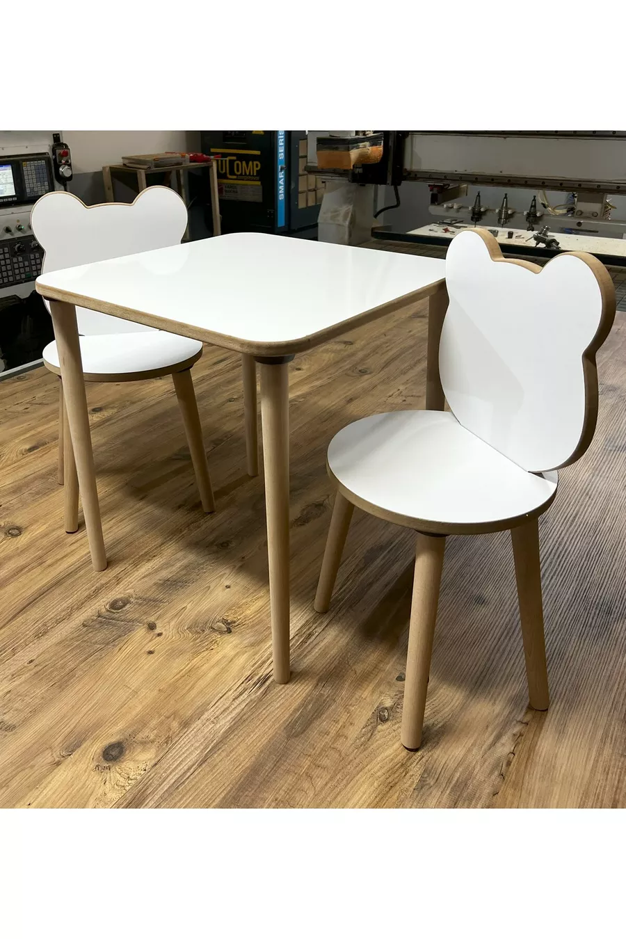 Ensemble de table et chaises pour enfants Panda Blanc Table d'activité Table de travail 1 table 2 chaises