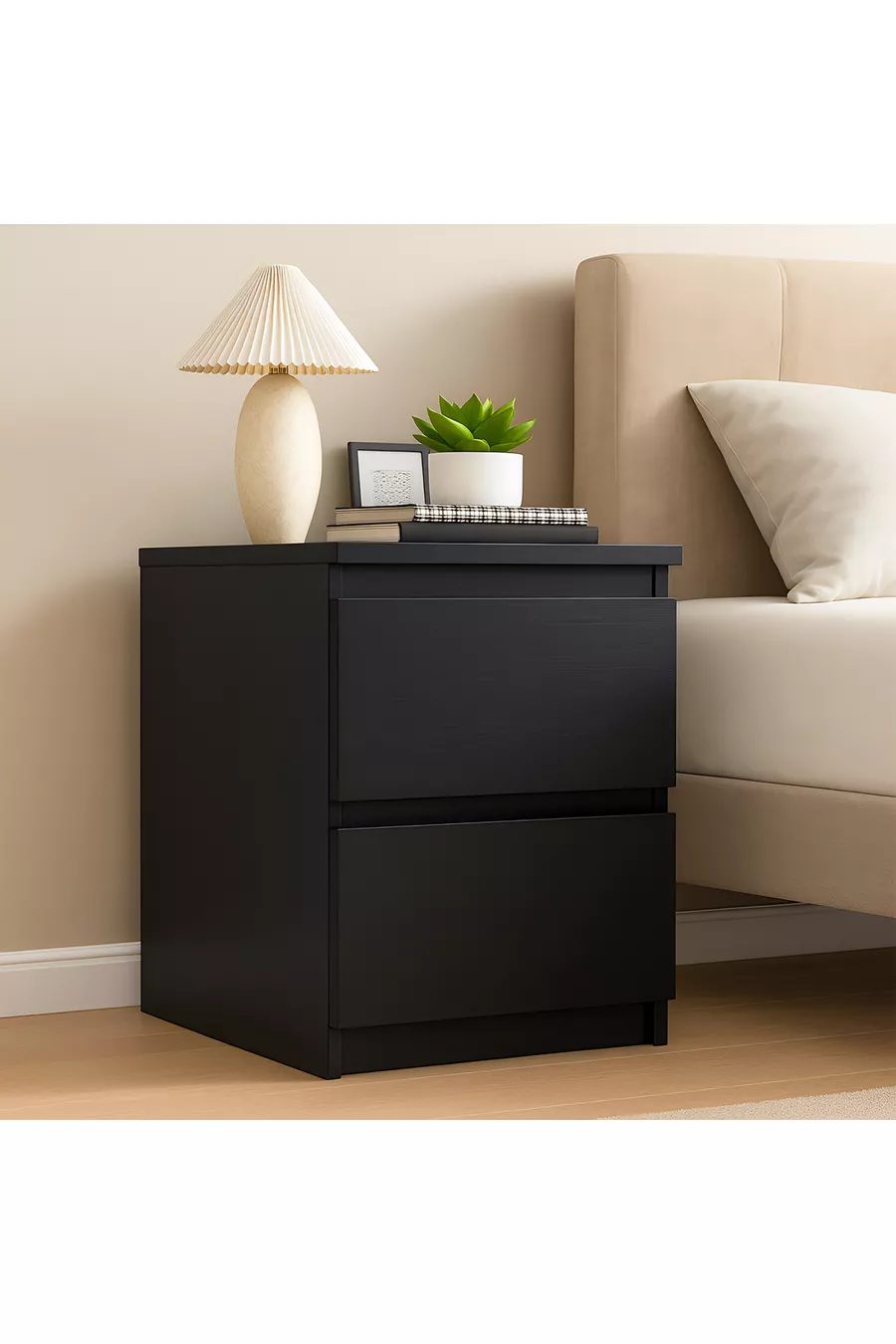 Table de chevet avec compartiment secret et carte NFC