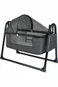 Btrend Berceau Bébé Portable avec Panier Noir en Filet de Soie et Poches, Inclus Cadeau, Berceau Suspendu