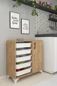 Armoire à 5 paniers Armoire polyvalente Armoire à jouets Kayra Pin
