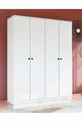 Armoire à 4 portes avec poignées à boutons