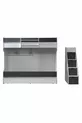 Lits superposés, Lit superposé Kardem avec tiroirs - Anthracite 2 matelas confort