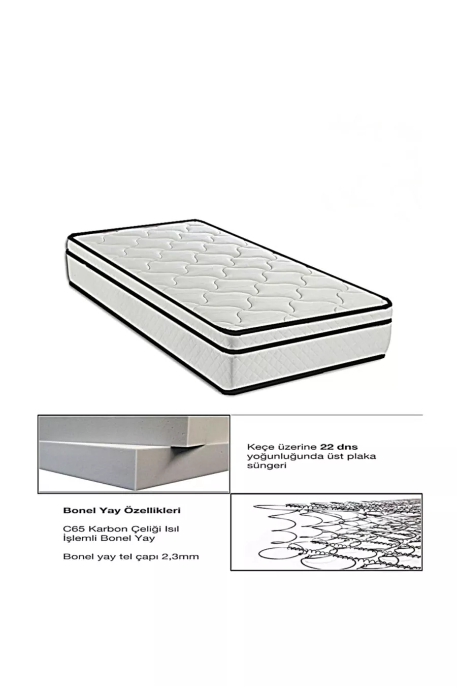 Matelas en coton avec plume d'oie et ressorts, lit orthopédique, lits simples, doubles et pour enfants