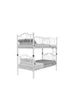 Lit Superposé et Lit Simple en Métal pour Enfants Bella Chambre d'Enfant Blanc