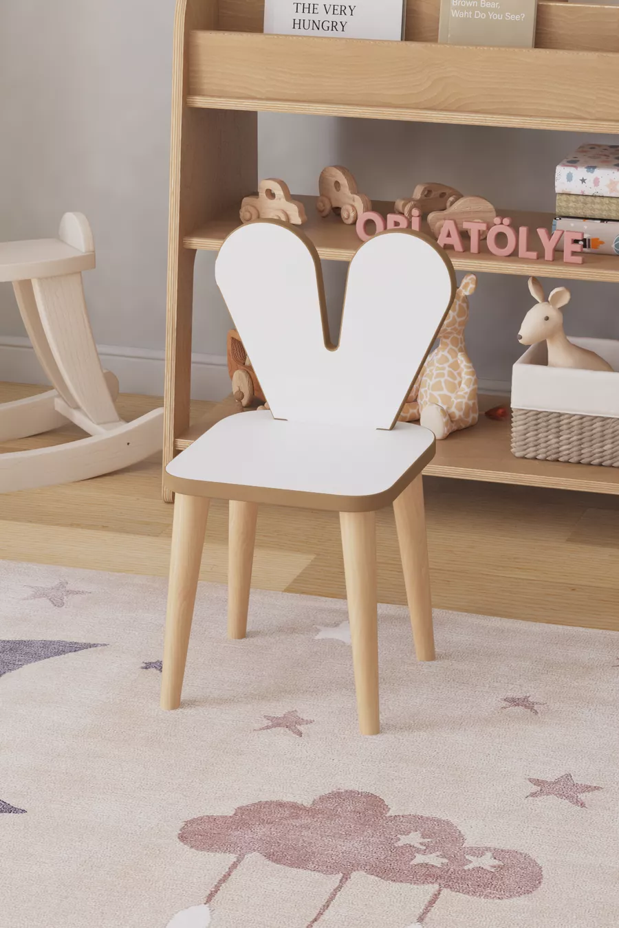 Table d'activité de jeu pour enfants Cm - Ensemble de rouleaux de papier - Table de travail avec chaise Montessori