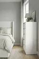 Commode Terra 5 tiroirs, Linge de lit Chambre à coucher Chambre de bébé Blanc