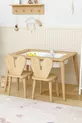 Table d'activités en bois résistante à l'eau avec 2 chaises en bois