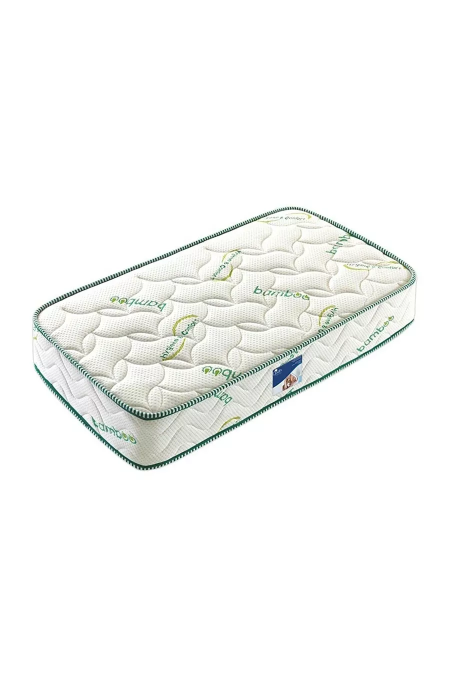 Lit orthopédique en bambou simple avec oreiller en bambou offert et matelas à ressorts