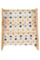 Bibliothèque Montessori en bois naturel, démontable, pour chambre d'enfant, crèche, école maternelle, étagère éducative avec tissu jaune