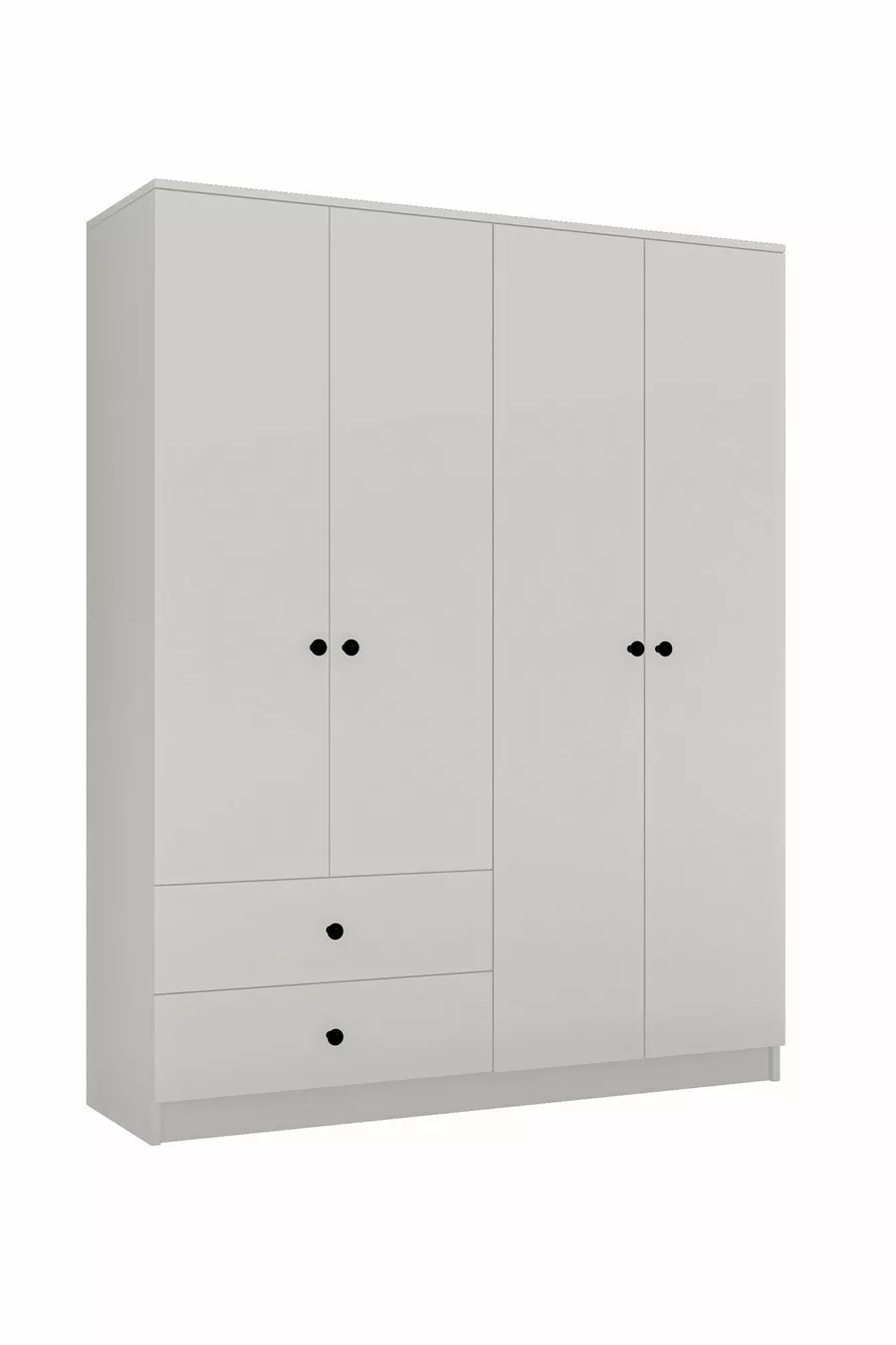Gm  Novado Armoire 4 Portes 2 Tiroirs avec Poignées Bouton