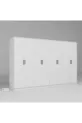 Armoire à vêtements Kardelen Série Mat Blanc 8 Portes  Étagères  cm - ensemble de garde-robe