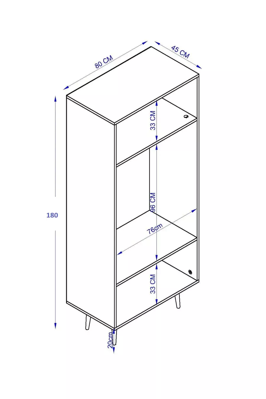 Armoire Aden Aynalı / Armoire à vêtements / Armoire à deux portes