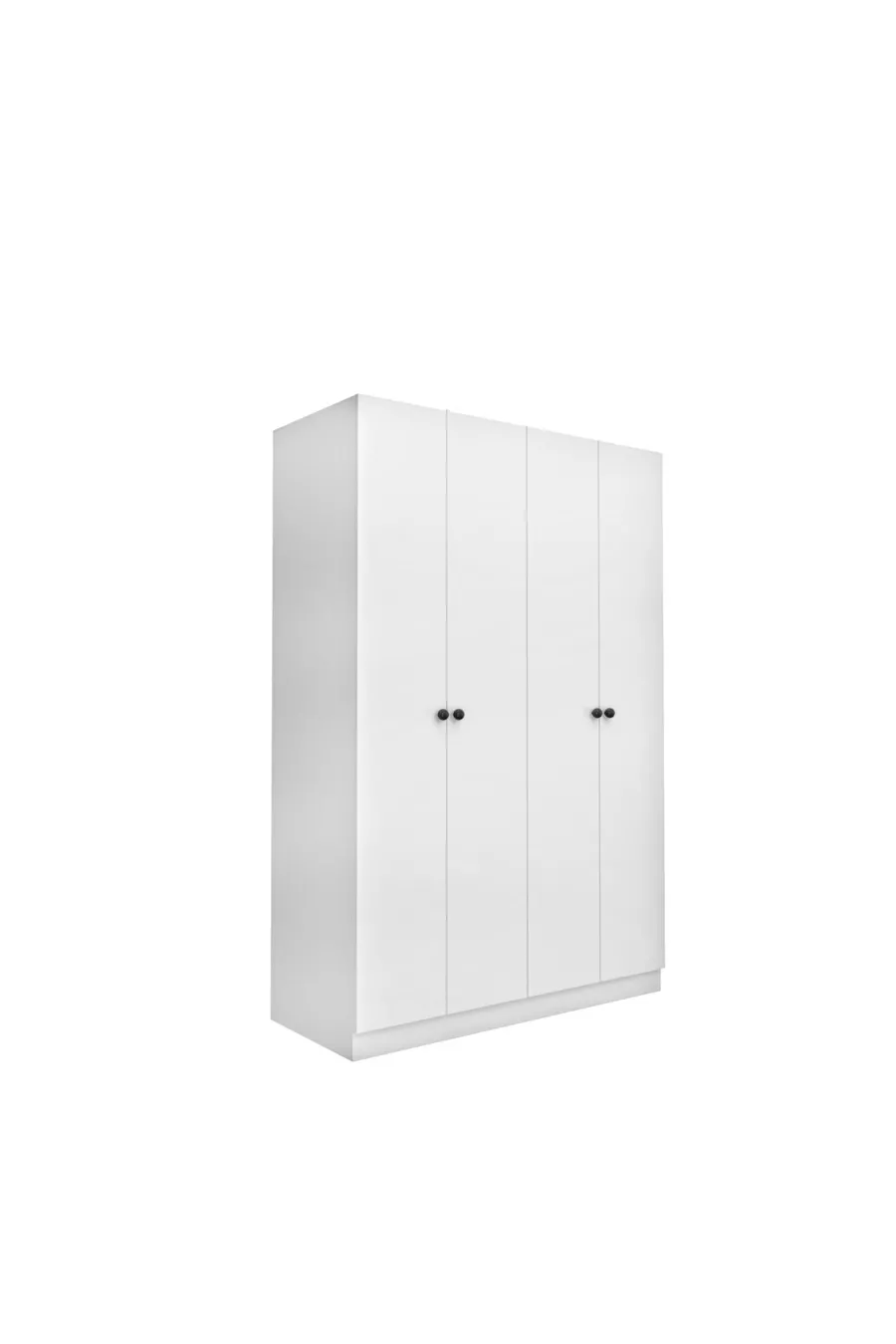 Armoire blanche Akasya à 4 portes et 9 compartiments