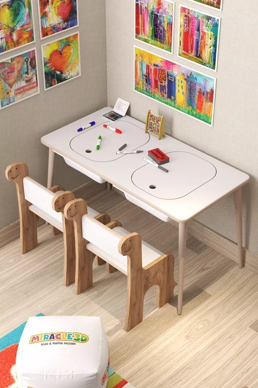 Table d'activité pour enfants, bureau de jeux