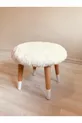 Tabouret pour enfants en peluche blanc Webpanya pour chambre d'enfant, chaise de bureau pour enfants