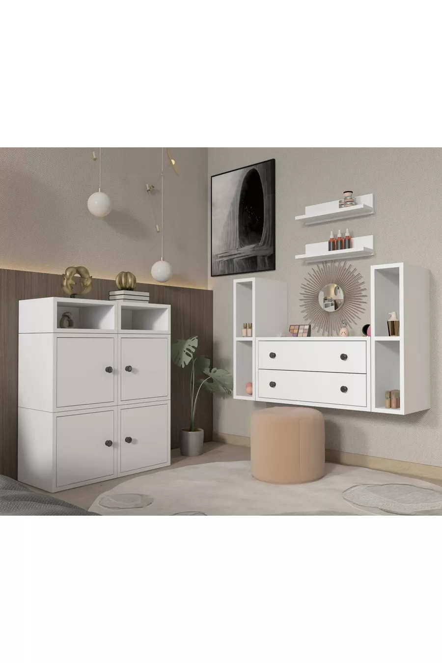 Ensemble de chambre à coucher modulable /