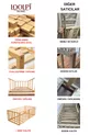 Lit Montessori pour bébé et enfant unisexe en bois avec barrière de sécurité et porte, parc-lit  Cm