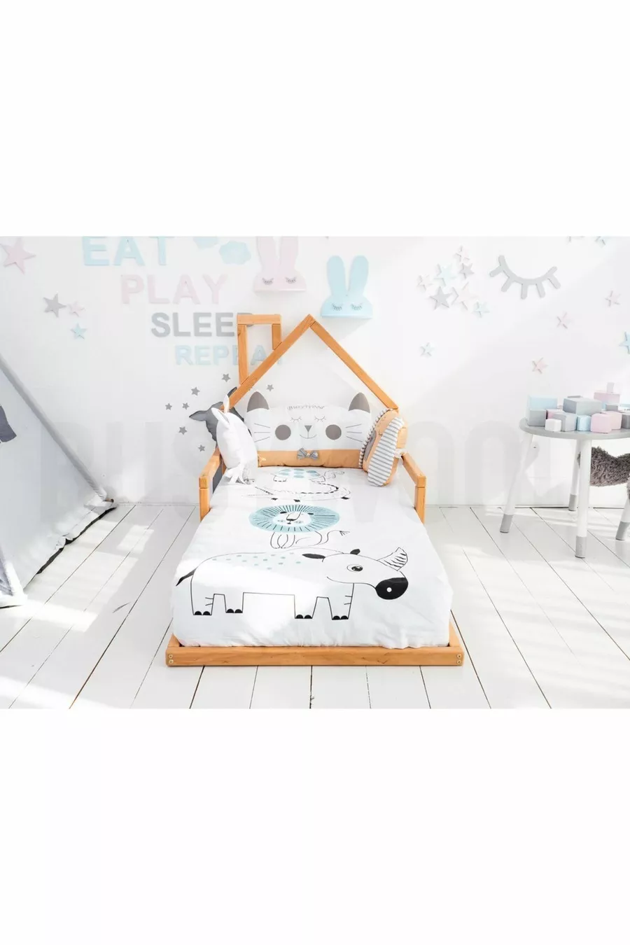 Lit Montessori en bois - Lit en bois massif - Lit pour enfants et bébés Montessori