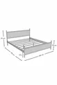 Lit double moderne GM en bois et métal, entièrement blanc