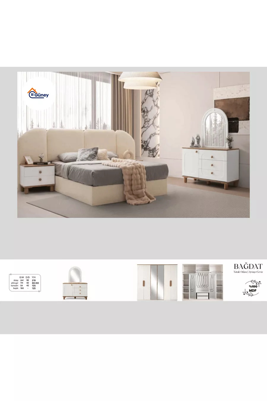 Ensemble Chambre à Coucher et Salle à Manger Pack Mariage