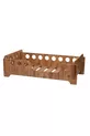 Lit Montessori en Noyer, MDF Noyer, Lit pour Enfant Sécurisé avec Détails en Bois