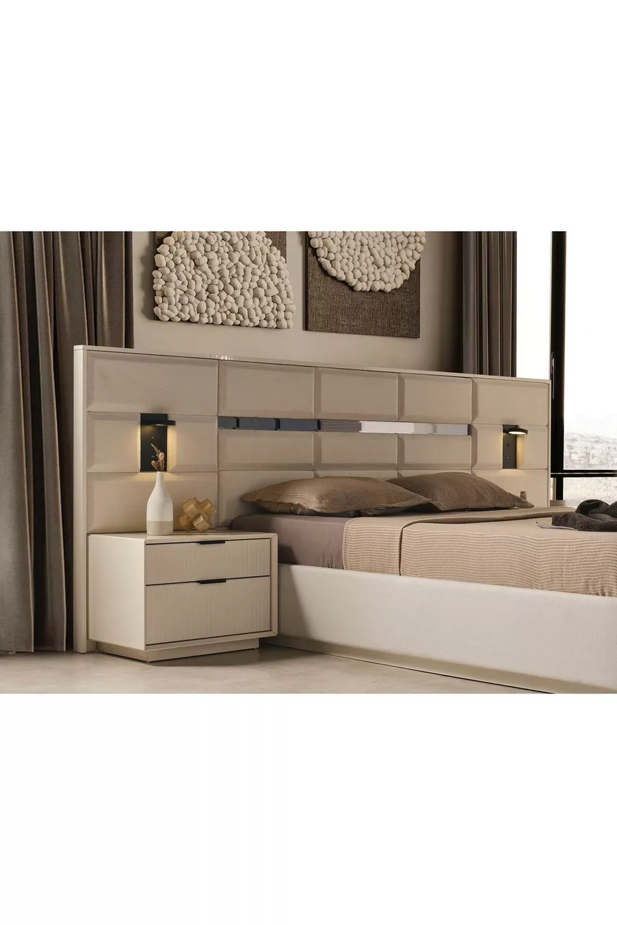 ENSEMBLE DE CHAMBRE À COUCHER LOTUS 8 PORTES