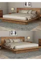 Lit en bois marron