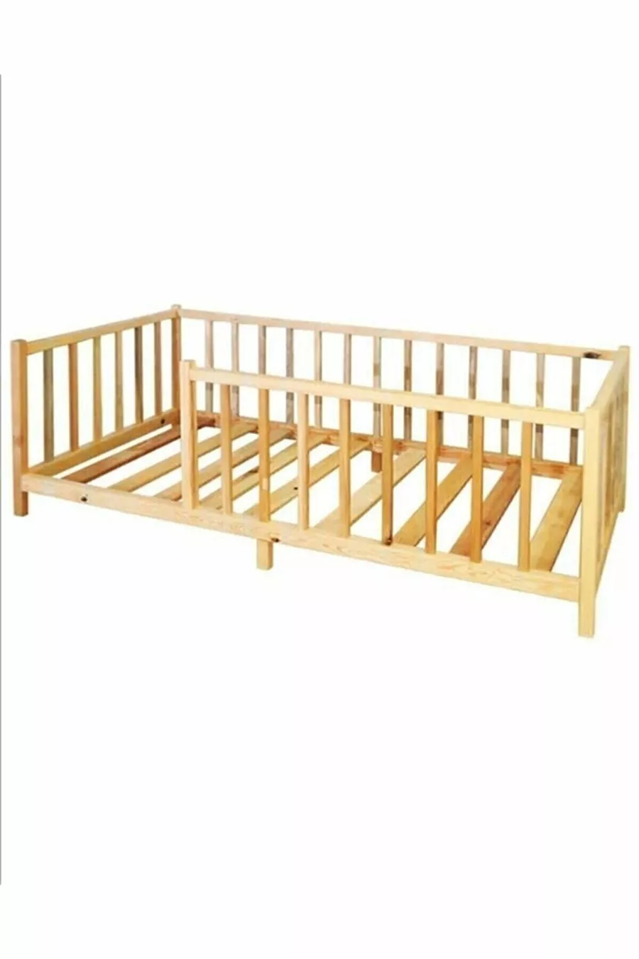 Lit Montessori Unisexe pour Bébé et Enfant en Bois Naturel