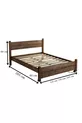 Lit double Ares en bois massif naturel
