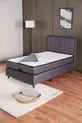 Ensemble de Lit avec Sommier Coffre et Tête de Lit Royal Plus, Matelas à Ressorts avec Protection, Anthracite