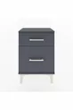 Chevet Arges 2 tiroirs Anthracite-Anthracite