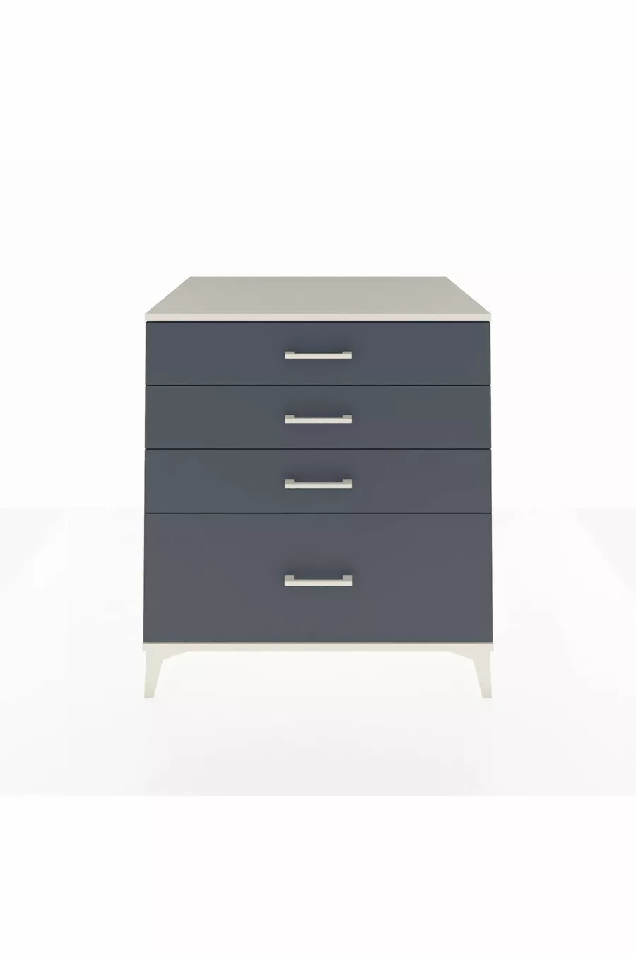 Commode Kronos 4 tiroirs Pierre de lune-Anthracite