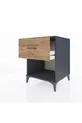 Chevet Kronos avec un tiroir unique Anthracite-Pin