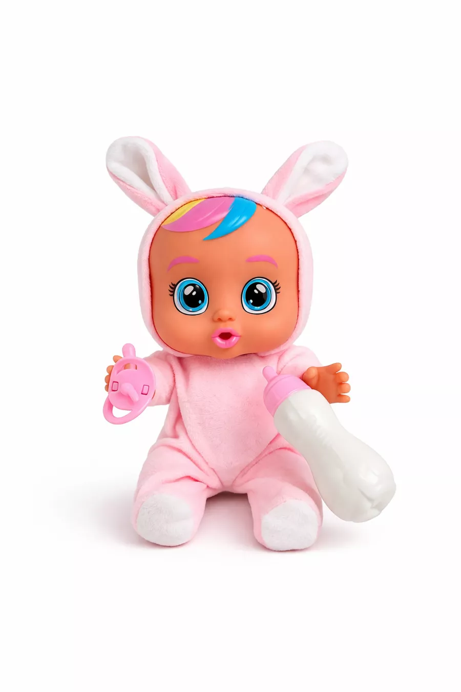 Bébé en viande qui pleure et parle rose poudré