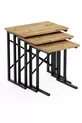 Table gigogne  en métal avec pieds - Pin