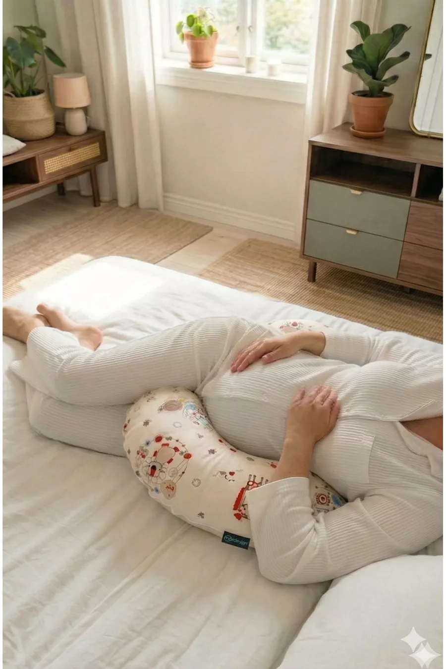 Coussin d'allaitement double face / Coussin de soutien pour bébé, Coussin de grossesse, Tissu en coton, Série Animal