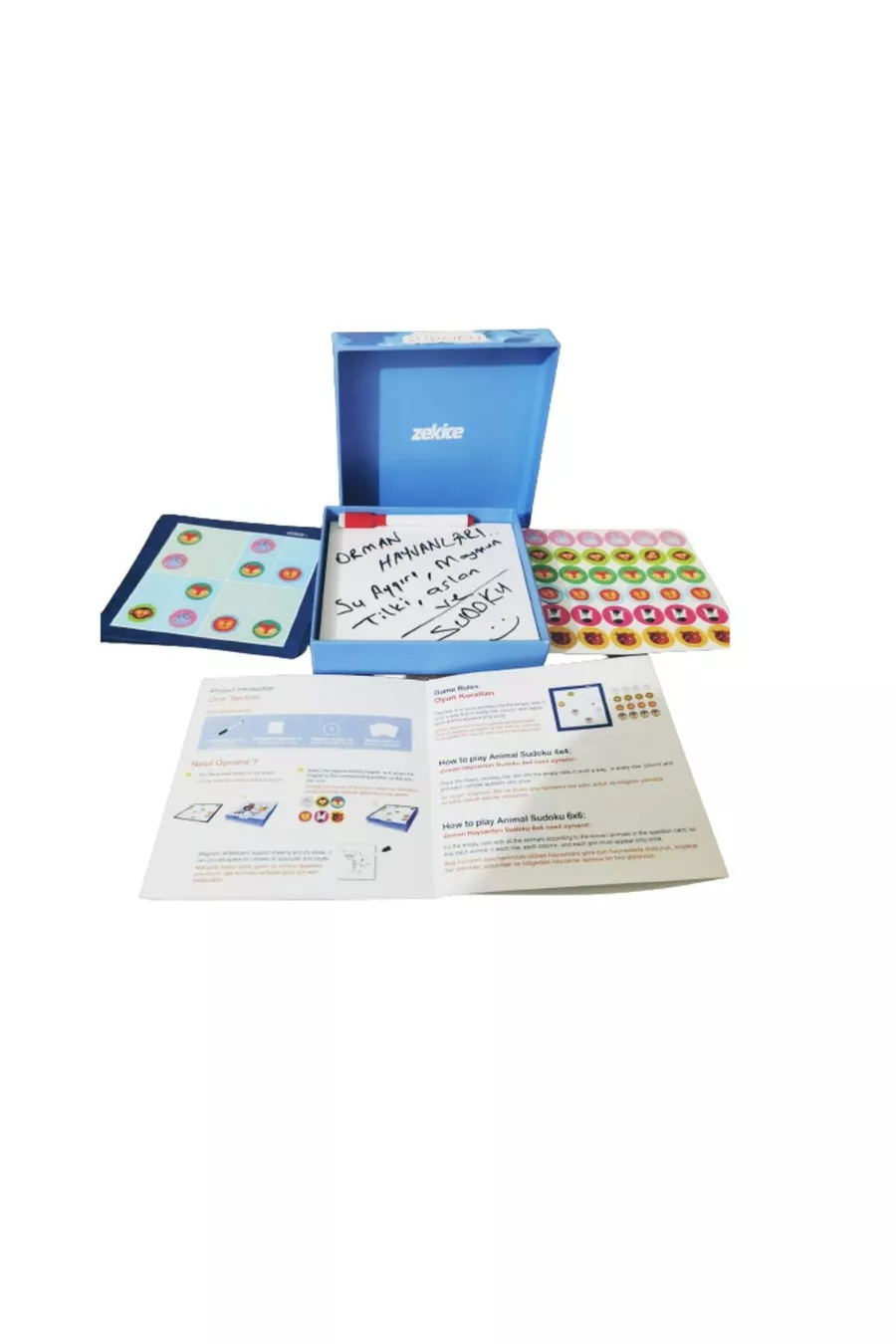 Jeu de Sudoku avec des animaux de la forêt - Sudoku des animaux de la jungle - Sudoku amusant pour les enfants - Sudoku magnétique