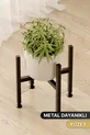 Table de Pot Mini Potées Support de Fleurs Métallique Décoratif Pieds Réglables en Acier Inoxydable  cm Porte-Plantes