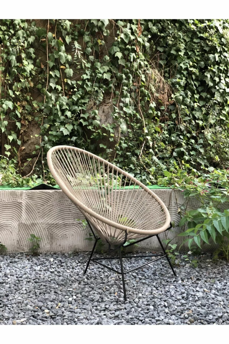 Chaise d'extérieur en osier Egg Acapulco