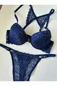 Ensemble de soutien-gorge en dentelle rembourré avec détail papillon dans le dos et ouverture avant